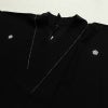 喪服 美品 夏喪服 夏用 絽 落款入り しつけ糸付き 五つ紋付き 正絹 無地 単衣仕立て 身丈165cm 裄丈67cm リサイクル着物 着物 未使用品 黒_画像6