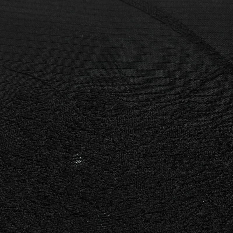 喪服 美品 夏喪服 夏用 絽 落款入り しつけ糸付き 五つ紋付き 正絹 無地 単衣仕立て 身丈165cm 裄丈67cm リサイクル着物 着物 未使用品 黒_画像13