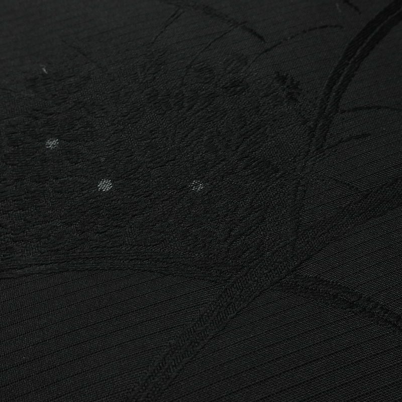 喪服 美品 夏喪服 夏用 絽 落款入り しつけ糸付き 五つ紋付き 正絹 無地 単衣仕立て 身丈165cm 裄丈67cm リサイクル着物 着物 未使用品 黒_画像14