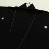 喪服 美品 袷喪服 落款入り しつけ糸付き 縮緬 五つ紋付き トールサイズ 正絹 無地 袷仕立て 身丈172cm 裄丈71cm リサイクル着物 着物 未使用品 黒_画像7