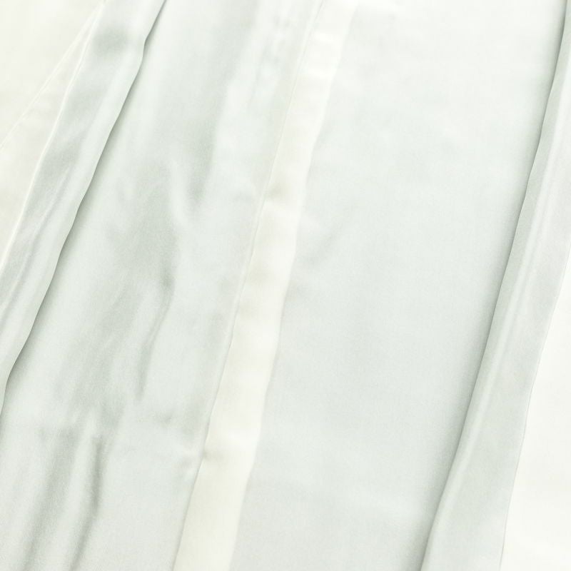 訪問着 おかべみつこ 良品 落款入り 縮緬 正絹 風景柄 袷仕立て 身丈165cm 裄丈68.5cm リサイクル着物 着物 シンプル 緑・うぐいす色_画像19