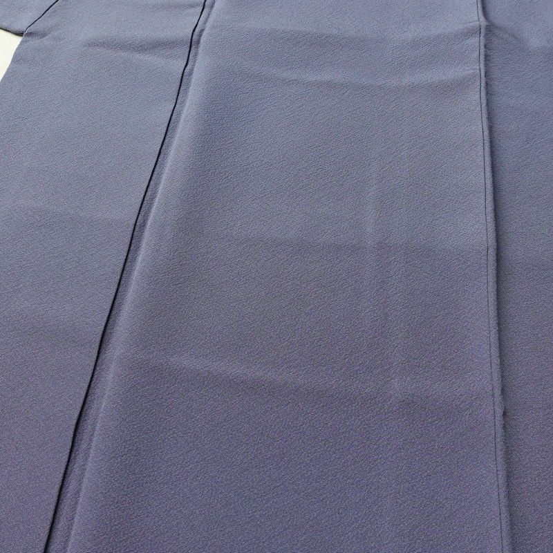 色無地 縮緬 一つ紋付き 正絹 無地 袷仕立て 身丈159cm 裄丈64.5cm リサイクル着物 着物 共八掛 お茶会 竜胆色 紫・藤色_画像5