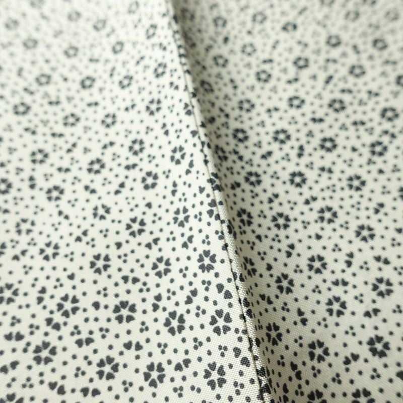 小紋 良品 総柄 正絹 花柄 袷仕立て 身丈157.5cm 裄丈63cm リサイクル着物 着物 白_画像11