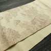 名古屋帯 太鼓柄 良品 正絹 風景柄 通し仕立て なごや帯 リサイクル帯 帯 紬地 ベージュ_画像11