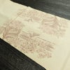 名古屋帯 太鼓柄 良品 正絹 風景柄 通し仕立て なごや帯 リサイクル帯 帯 紬地 ベージュ_画像16