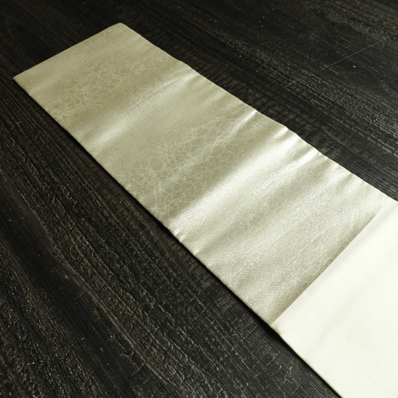 名古屋帯 太鼓柄 正絹 花柄 名古屋仕立て なごや帯 リサイクル帯 帯 箔 金・銀_画像16