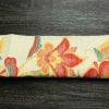 名古屋帯 六通柄 良品 正絹 花柄 松葉仕立て なごや帯 リサイクル帯 帯 紬地 クリーム_画像14