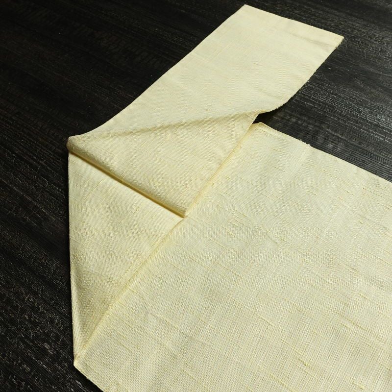 名古屋帯 六通柄 良品 正絹 花柄 松葉仕立て なごや帯 リサイクル帯 帯 紬地 クリーム_画像17