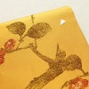 名古屋帯 太鼓柄 相良刺繍 正絹 木の葉・植物柄 名古屋仕立て なごや帯 リサイクル帯 帯 シンプル 洒落 黄・黄土色_画像11