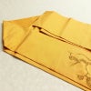 名古屋帯 太鼓柄 相良刺繍 正絹 木の葉・植物柄 名古屋仕立て なごや帯 リサイクル帯 帯 シンプル 洒落 黄・黄土色_画像21