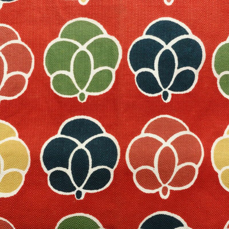 名古屋帯 全通柄 正絹 花柄 名古屋仕立て なごや帯 リサイクル帯 帯 モダン 赤・朱_画像2