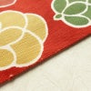名古屋帯 全通柄 正絹 花柄 名古屋仕立て なごや帯 リサイクル帯 帯 モダン 赤・朱_画像13