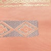 名古屋帯 太鼓柄 良品 正絹 幾何学柄・抽象柄 名古屋仕立て なごや帯 リサイクル帯 帯 金糸 ピンク_画像4