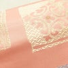 名古屋帯 太鼓柄 良品 正絹 幾何学柄・抽象柄 名古屋仕立て なごや帯 リサイクル帯 帯 金糸 ピンク_画像5