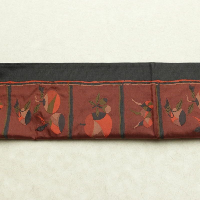 袋帯 古今絵巻 六通柄 一般用 正絹 その他の柄 リサイクル帯 帯 モダン おしゃれ グレー_画像16