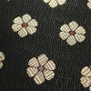 袋帯 六通柄 良品 一般用 正絹 花柄 リサイクル帯 帯 モダン 洒落 黒_画像3