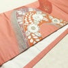 名古屋帯 太鼓柄 正絹 花柄 通し仕立て なごや帯 リサイクル帯 帯 刺繍 箔 ピンク_画像13