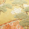 袋帯 太鼓柄 フォーマル用 正絹 古典柄 リサイクル帯 帯 箔 紅葉 梅 菖蒲 松 黄・黄土色_画像5