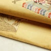 袋帯 太鼓柄 フォーマル用 正絹 古典柄 リサイクル帯 帯 箔 紅葉 梅 菖蒲 松 黄・黄土色_画像8