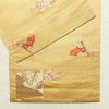 袋帯 太鼓柄 フォーマル用 正絹 古典柄 リサイクル帯 帯 箔 紅葉 梅 菖蒲 松 黄・黄土色_画像15