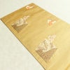 袋帯 太鼓柄 フォーマル用 正絹 古典柄 リサイクル帯 帯 箔 紅葉 梅 菖蒲 松 黄・黄土色_画像19