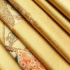 袋帯 太鼓柄 フォーマル用 正絹 古典柄 リサイクル帯 帯 箔 紅葉 梅 菖蒲 松 黄・黄土色_画像21