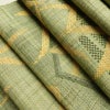 名古屋帯 六通柄 美品 正絹 木の葉・植物柄 通し仕立て なごや帯 リサイクル帯 帯 紬地 緑・うぐいす色_画像20