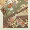 袋帯 六通柄 フォーマル用 正絹 花柄 リサイクル帯 帯 箔 入学式 卒業式 結婚式 七五三 お宮参り 菊 多色使い_画像13
