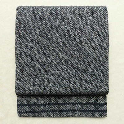 袋帯 全通柄 絞り 正絹 古典柄 リサイクル帯 帯 青・紺