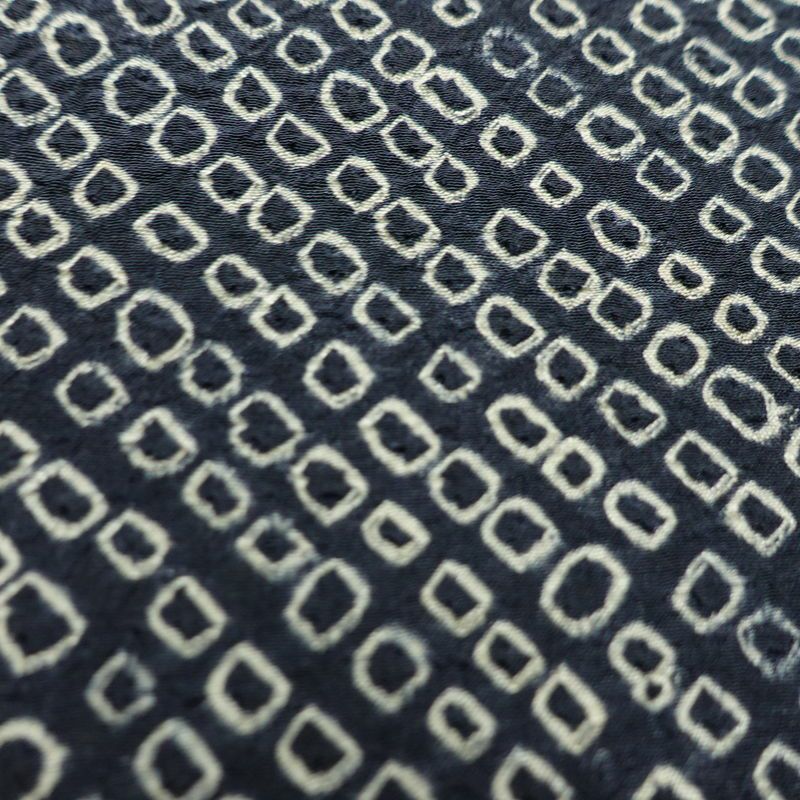 袋帯 全通柄 絞り 正絹 古典柄 リサイクル帯 帯 青・紺_画像6