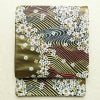 袋帯 六通柄 正絹 花柄 リサイクル帯 帯 引箔 結婚式 成人式 パーティー 華やか 桜 黒_画像1