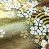 袋帯 六通柄 正絹 花柄 リサイクル帯 帯 引箔 結婚式 成人式 パーティー 華やか 桜 黒_画像6