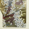 袋帯 六通柄 正絹 花柄 リサイクル帯 帯 引箔 結婚式 成人式 パーティー 華やか 桜 黒_画像12