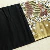 袋帯 六通柄 正絹 花柄 リサイクル帯 帯 引箔 結婚式 成人式 パーティー 華やか 桜 黒_画像15