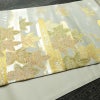 袋帯 六通柄 フォーマル用 正絹 木の葉・植物柄 リサイクル帯 帯 箔 入学式 卒業式 七五三 パーティー お宮参り 華やか グレー_画像10