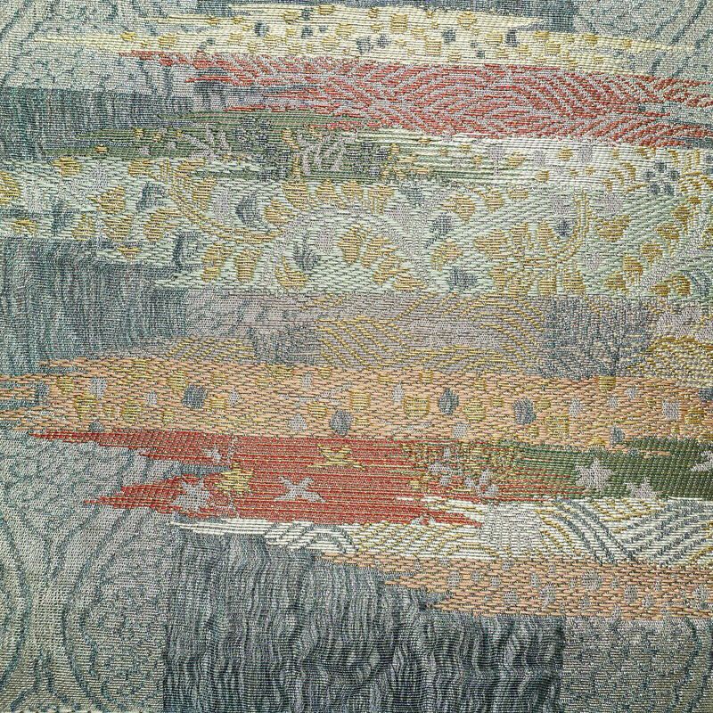 袋帯 六通柄 良品 フォーマル用 正絹 幾何学柄・抽象柄 リサイクル帯 帯 多色使い_画像2