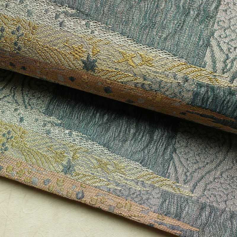 袋帯 六通柄 良品 フォーマル用 正絹 幾何学柄・抽象柄 リサイクル帯 帯 多色使い_画像8