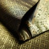 袋帯 元禄唐草文様 六通柄 美品 フォーマル用 未仕立て 正絹 古典柄 リサイクル帯 帯 箔 黒_画像11