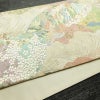 袋帯 六通柄 美品 フォーマル用 正絹 木の葉・植物柄 リサイクル帯 帯 箔 入学式 卒業式 結婚式 七五三 お宮参り 四季花 紅葉 松 桜 ベージュ_画像12
