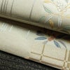 袋帯 六通柄 美品 フォーマル用 正絹 木の葉・植物柄 リサイクル帯 帯 入学式 卒業式 結婚式 七五三 パーティー お宮参り 上品 クリーム_画像8
