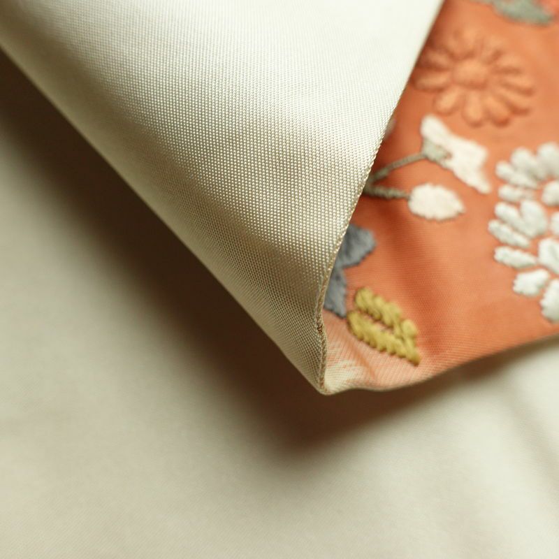 袋帯 六通柄 フォーマル用 正絹 花柄 リサイクル帯 帯 箔 入学式 卒業式 結婚式 パーティー 多色使い_画像11