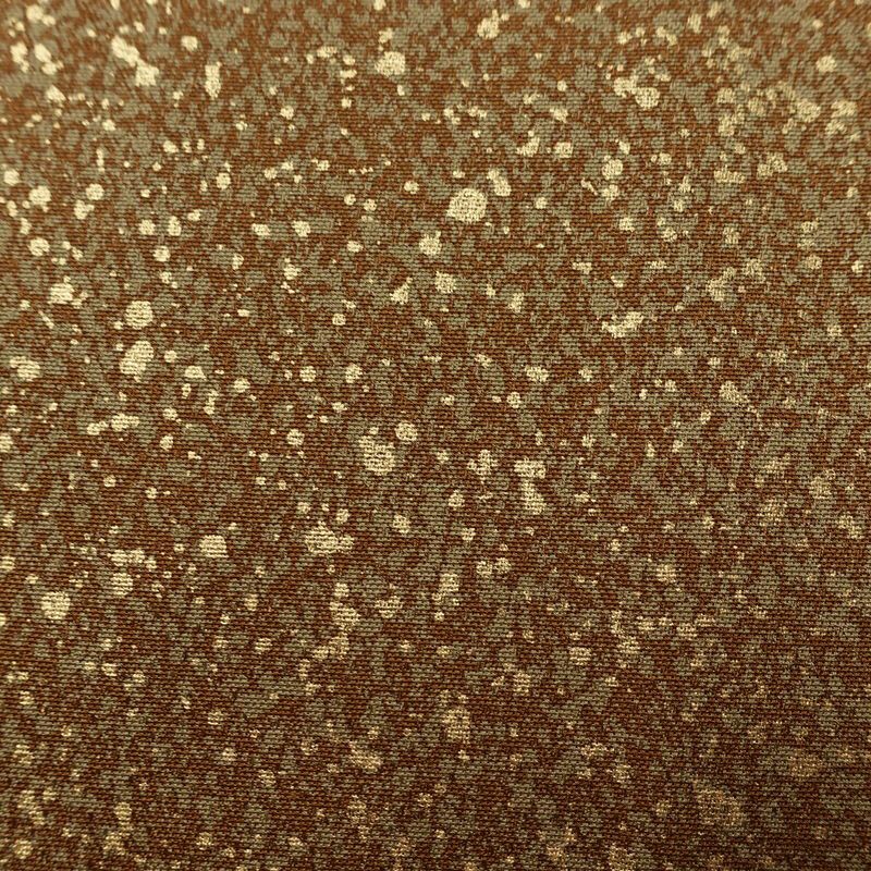 付け下げ 美品 しつけ糸付き 一つ紋付き 正絹 その他の柄 袷仕立て 身丈151cm 裄丈63cm リサイクル着物 箔 共八掛 卒業式 パーティー フォーマル モダン 茶_画像11