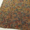 単衣 小紋 良品 縮緬 総柄 正絹 花柄 単衣仕立て 身丈159cm 裄丈66cm リサイクル着物 着物 菊 黄・黄土色_画像4