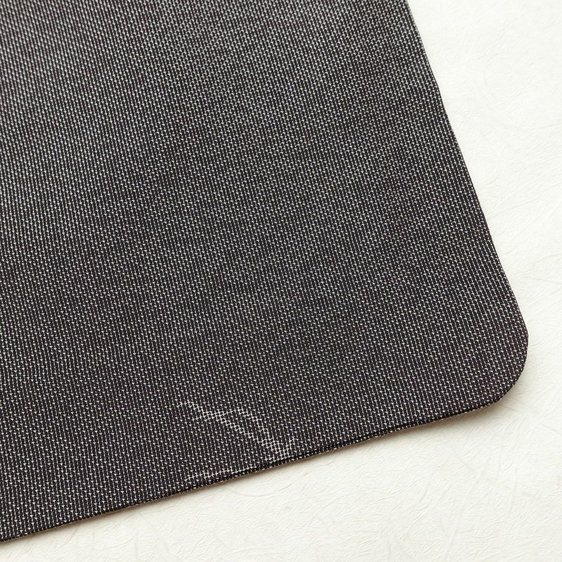 単衣 紬 バチ衿仕立て 正絹 木の葉・植物柄 単衣仕立て 身丈156cm 裄丈63.5cm リサイクル着物 着物 薄物 グレー_画像12