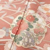 付け下げ 良品 綸子 一つ紋付き トールサイズ 正絹 花柄 袷仕立て 身丈169cm 裄丈68cm リサイクル着物 着物 箔 金彩 入学式 卒業式 結婚式 七五三 パーティー お宮参り フォーマル 菊 ピンク_画像7