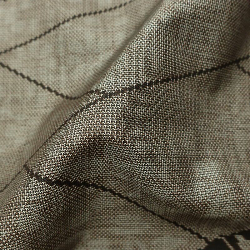 紬 良品 正絹 花柄 袷仕立て 身丈158cm 裄丈64.5cm リサイクル着物 着物 茶_画像19