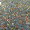 単衣 小紋 良品 縮緬 総柄 正絹 花柄 単衣仕立て 身丈157.5cm 裄丈64cm リサイクル着物 着物 青・紺_画像5