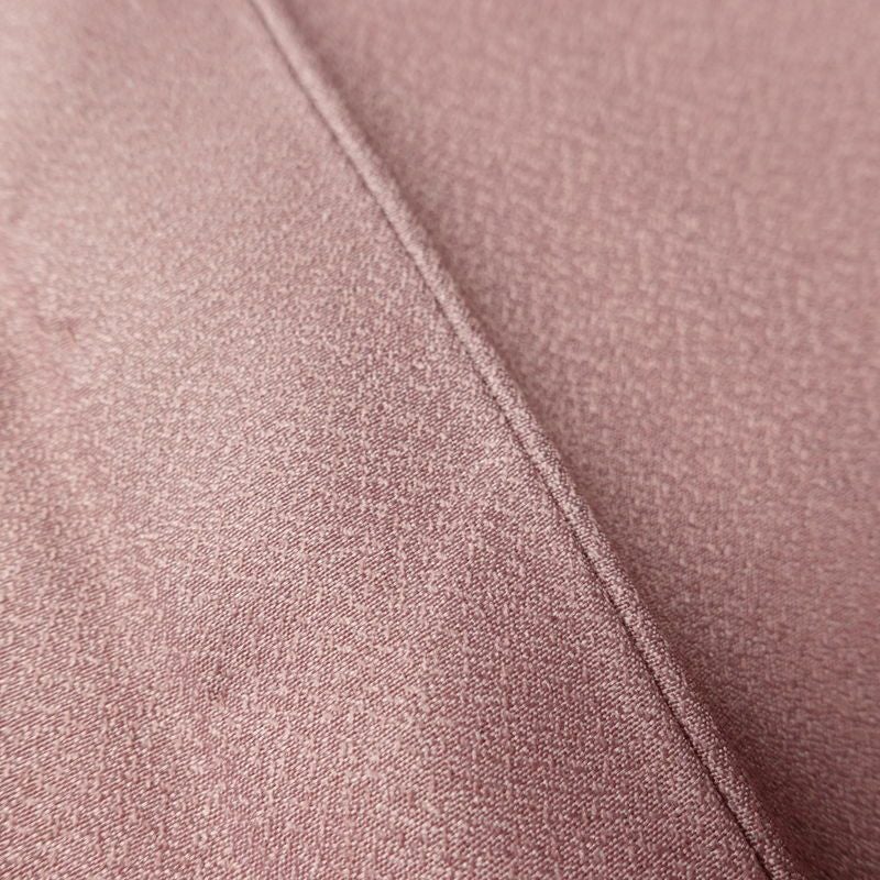 単衣 小紋 美品 しつけ糸付き 飛び柄 ポリエステル 古典柄 単衣仕立て 身丈168cm 裄丈68cm リサイクル着物 着物 シンプル ピンク_画像10