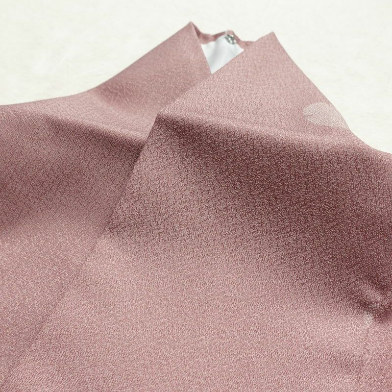 単衣 小紋 美品 しつけ糸付き 飛び柄 ポリエステル 古典柄 単衣仕立て 身丈168cm 裄丈68cm リサイクル着物 着物 シンプル ピンク_画像17