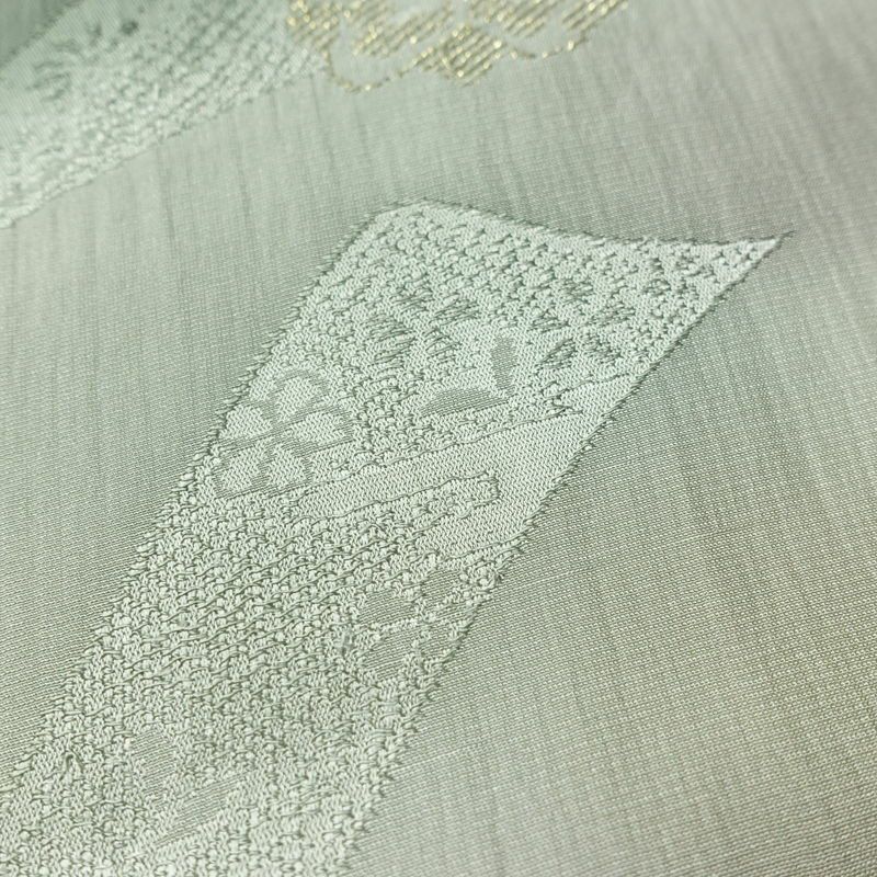 帯揚げ帯締めセット セット品 平組 正絹 古典柄 和装小物 緑・うぐいす色_画像10